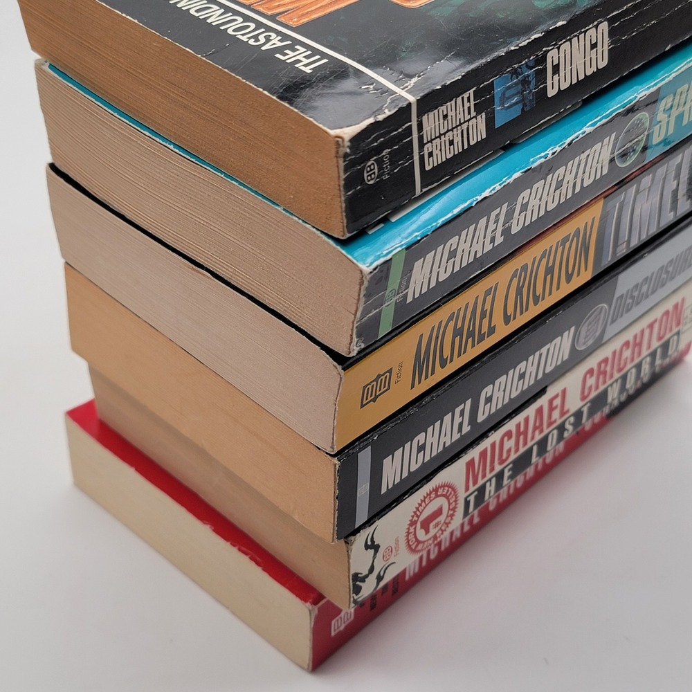 Michael Crichton Book Lot 6 Paperbacks Jurassic Park Sphere Congo Good - Picture 11 of 16